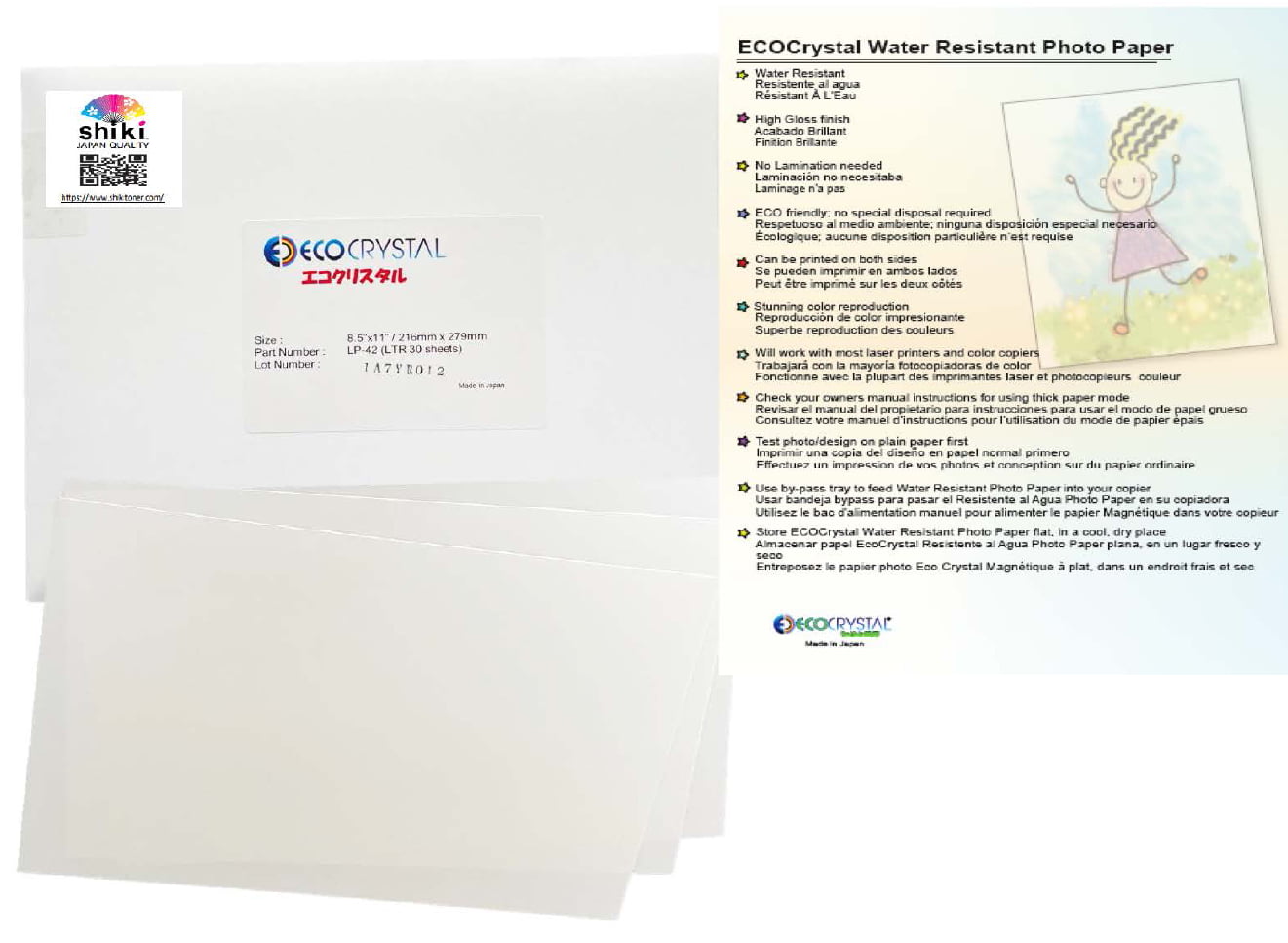 Water proof Paper With No Lamination Needed Shiki High grade Toner